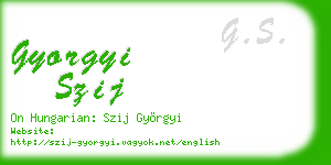gyorgyi szij business card